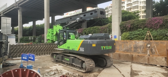 회전식 유압을 꿰뚫는 깊은 기초 땅속으로 낸 구멍 파일 머신 고전력 엔진
