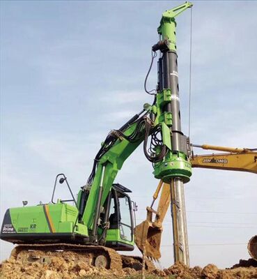 50kN 리프팅 힘 35kNm 로터리 헤드 출력 토크와 효율적인 펠 기초 건설을 위해 10° 앞으로 기울기