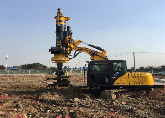재단 10m 깊이 220KN 소형 굴삭기 파일드라이버 작은 건조물의 지주 장비 34.3mpa